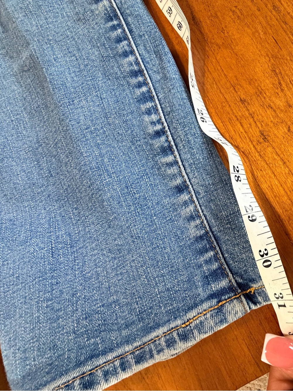 Womans Light Blue Straight-Leg Jeans - Picture 3 of 6